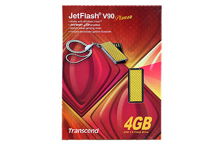 ФЛЕШ-Драйв TRANSCEND USB 4Gb V90P JetFlash [стиль, позолота]